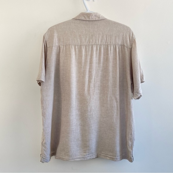 LINEN Washable Spring Summer Short Sleeve Shirt Top - Picture 4 of 6